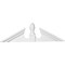 Ekena Millwork 55 5/8"W x 12 7/8"H x 16 1/2"OH x 4 1/2"P, Pitch 6/12 Acorn Pediment PED57X16X04 - alternate 1